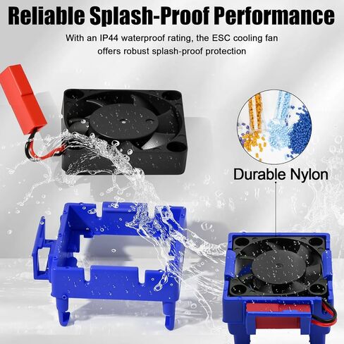 VXL-3s ESC Heat Sink Cooling Fan 28000RPM Brushless ESC Cooling Fan for RC Car Truck Boat 1/8 1/10 540 550 Motor Compatible with Traxxas Bandit Rustler Stampede Slash 2WD / 4X4 VXL （Red） in Saudi Arabia