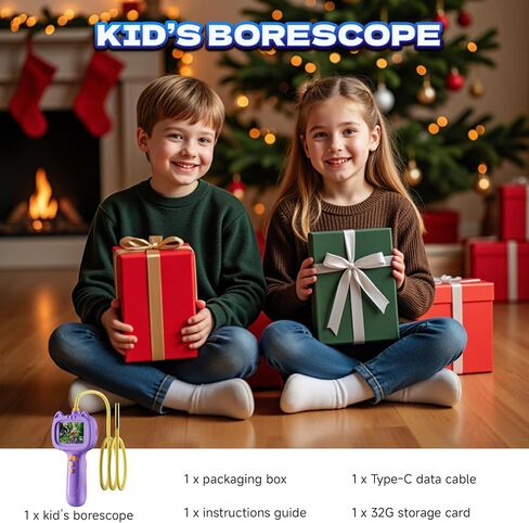 كاميرا ثعبان Borescope مع الضوء للأطفال ， مجموعة ألعاب تعليمية من المنظار الجذعية ， في الهواء الطلق التخييم الطبيعة استكشاف هدايا عيد ميلاد هداي للبنين والبنات الذين تتراوح أعمارهم بين 3 سنوات (أرجواني) (أرجواني) in Saudi Arabia