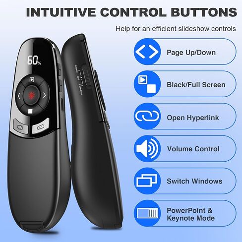 2 في 1 USB Type C PPT PPT PPT BIENTER RF 2.4GZ PowerPoint Slide Advancer لنافذة MAC Keynote Google White in Kuwait