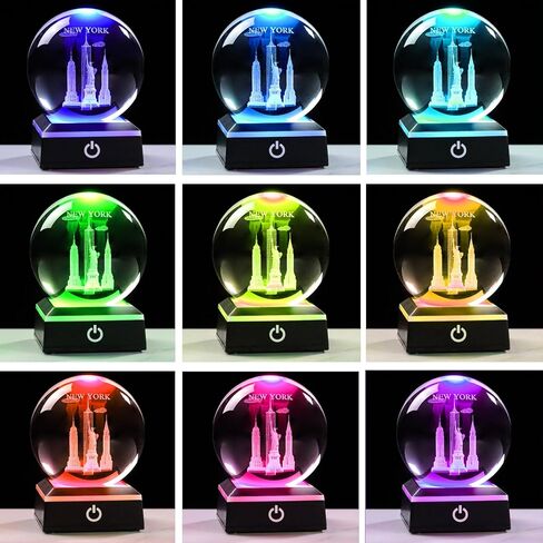 enjinkail 3D كريستال الكرة الفيل الهدايا للنساء الرجال البالغين ديكور للمنزل سنو غلوب زخرفة مع قاعدة LED ضوء الليل، الليزر محفورا الزجاج الفيل التماثيل هدايا الصداقة لصديقتها أمي in Kuwait