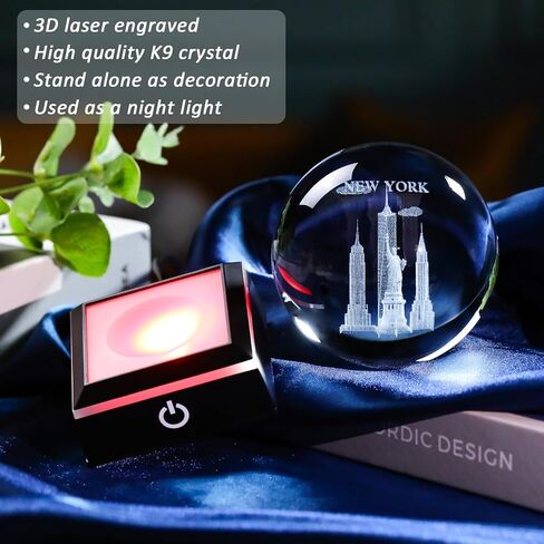 enjinkail 3D كريستال الكرة الفيل الهدايا للنساء الرجال البالغين ديكور للمنزل سنو غلوب زخرفة مع قاعدة LED ضوء الليل، الليزر محفورا الزجاج الفيل التماثيل هدايا الصداقة لصديقتها أمي in Kuwait