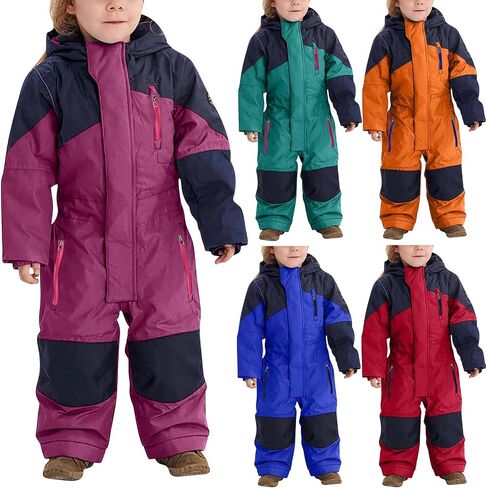 Snowsuit Toddler for Kids Boys Girls 2025 Winter Warm Waterproof Windproof Snowboarding Ski Suits One Piece Jumpsuit in Saudi Arabia
