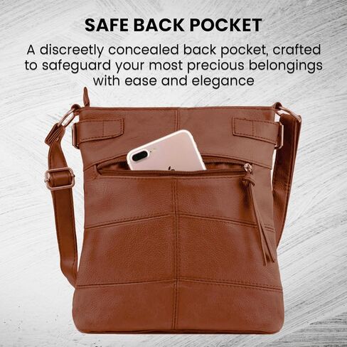 Krediz Leather Crossbody purses for Women, Soft & Durable Purses for Women Trendy, Multi Pocket travel bag, Adjustable Strap in Kuwait