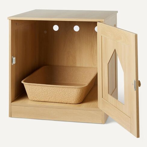 Amazon Basics Furniture-Style Litter Box Enclosure Oak in Saudi Arabia