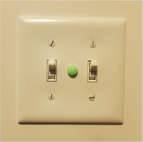12 Mini NLM Glow Indicator Lights for Room Light Switch & Home Appliance Navigation & Decor at Night & in the Dark. 1m Fast Self-Charge & 8h Long Auto-Glow Green Light. (Off White Color & Green Glow) in Saudi Arabia