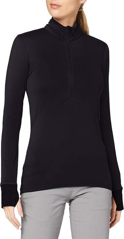 سترة Marmot النسائية Polartec Baselayer ½-Zip من الصوف، أسود، X-Small in Saudi Arabia