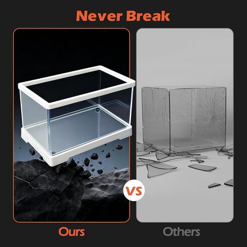 AZV Small Turtle Tank Kit,PC Starter Aquarium Indoor,Red Eared Slider Aquatic for Baby Tortoise,Fishes and Amphibians,Include Basking Platform*1,Filter*1,Filter Plates*2,Plants*2,Lamp*1,Bulb*1,Stone*1 in Kuwait