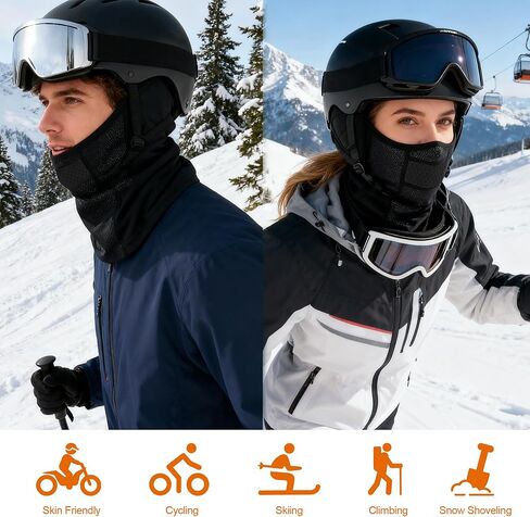 Balaclava Ski Mask Winter Thermal Face Cover for Men Women Windproof Neck Warmer for Hiking Sports Skiing Bike in Kuwait