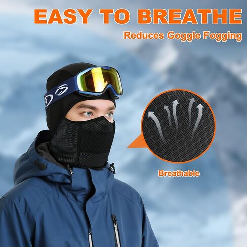 Balaclava Ski Mask Winter Thermal Face Cover for Men Women Windproof Neck Warmer for Hiking Sports Skiing Bike in Kuwait