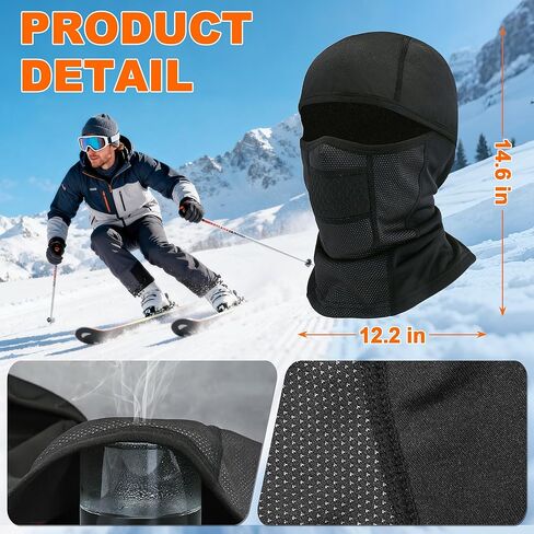 Balaclava Ski Mask Winter Thermal Face Cover for Men Women Windproof Neck Warmer for Hiking Sports Skiing Bike in Kuwait