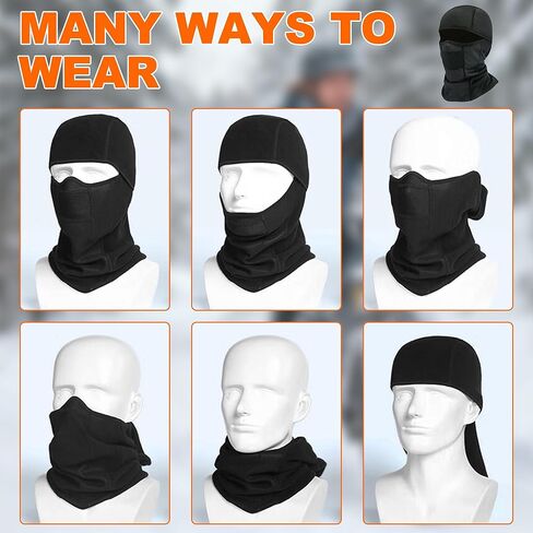 Balaclava Ski Mask Winter Thermal Face Cover for Men Women Windproof Neck Warmer for Hiking Sports Skiing Bike in Kuwait