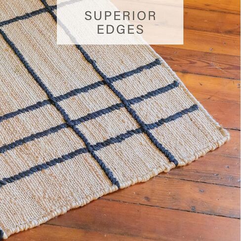 سجادة الجوت Homespice Remi Premium Edition مقاس 4×6 بوصة - إنتاج دفعة صغيرة، ديكور مزرعة مريح منسوج يدويًا in Kuwait