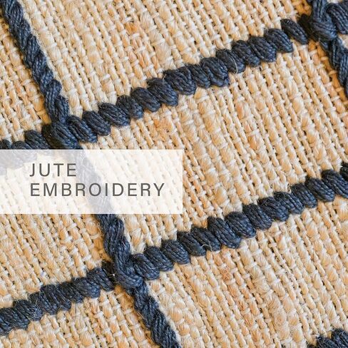 سجادة الجوت Homespice Remi Premium Edition مقاس 4×6 بوصة - إنتاج دفعة صغيرة، ديكور مزرعة مريح منسوج يدويًا in Kuwait