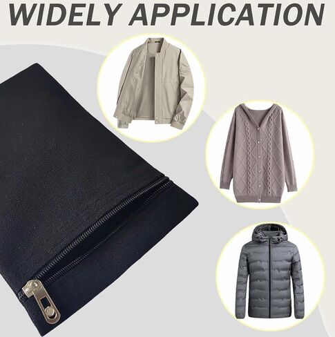 2pcs جيب جانبي خياطة مع معطف سحاب داخل الجيب الخياطة ، سترة سفر مع جيوب خفية ، جيب الأمن للقميص ، سترة ، أردية ، هودي ، سترة (S*2) (أبيض وأسود) in Kuwait