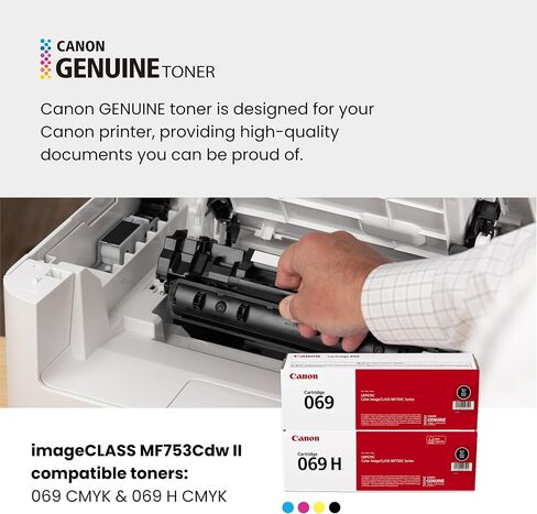 Canon Color imageCLASS MF753Cdw II Wireless Laser Printer for Duplex Printing, White - All-in-One Home Office, Small Office Printer with Scan/Copy/Fax, Auto Feeder, 3 Year Limited Warranty, 35 PPM in Saudi Arabia