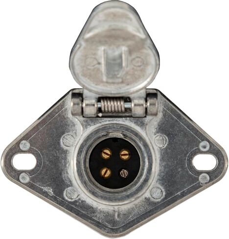 Buyers Products TC2004 4-Way Die-Cast Metal Trailer Connector, Zinc-Plated Trailer Side Connector for Electric, Bolt-On Mounting Style in Saudi Arabia