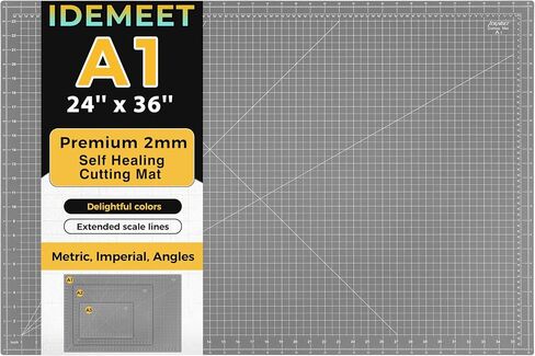 Premium Self Healing Cutting Mat 18'' x 12'', A3 Non-slip Sewing Mat for Quilting, 5-Ply Rotary Cutting Board Double-Sided for Crafts Cutting Fabric Scrapbooking Modeling Projects, Anthracite Gray in Saudi Arabia