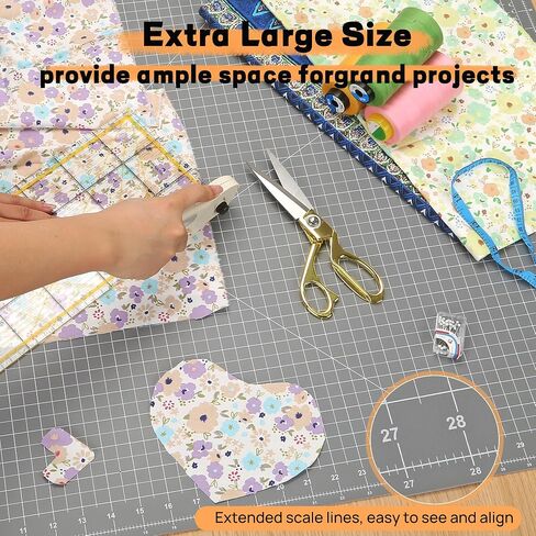 Premium Self Healing Cutting Mat 18'' x 12'', A3 Non-slip Sewing Mat for Quilting, 5-Ply Rotary Cutting Board Double-Sided for Crafts Cutting Fabric Scrapbooking Modeling Projects, Anthracite Gray in Saudi Arabia