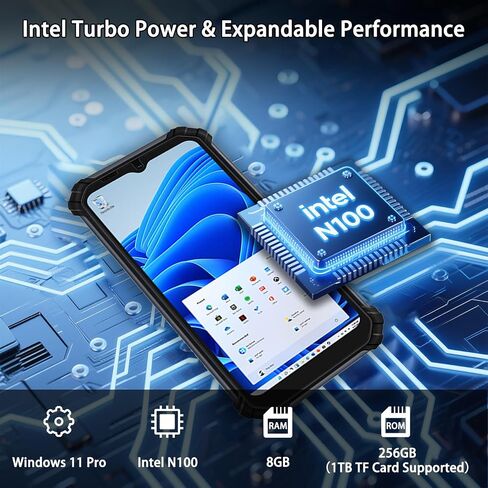 محطة SH6 المحمولة المحمولة مع ماسحة الباركود ثنائية الأبعاد ، Windows 11 Pro ، Intel N100 ، 8GB+256GB ، 6.5 "محطة البيانات الوعرة PDA W/NLS-N1 SCAN ، 4G LTE/GPS/WIFI 6/BT 5.2 (SH6+2D BARCODE) in Kuwait