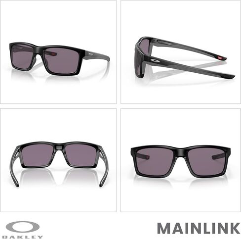 Oakley Mainlink OO9264 Rectangle Sunglasses for Men+ Bundle Accessory Leash Kit, Microfiber Pouch in Saudi Arabia