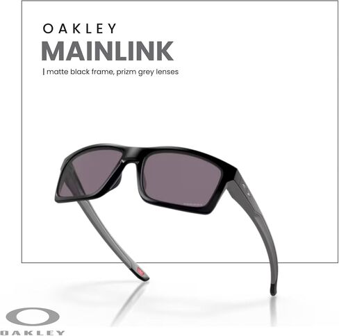 Oakley Mainlink OO9264 Rectangle Sunglasses for Men+ Bundle Accessory Leash Kit, Microfiber Pouch in Saudi Arabia