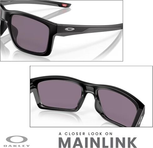 Oakley Mainlink OO9264 Rectangle Sunglasses for Men+ Bundle Accessory Leash Kit, Microfiber Pouch in Saudi Arabia