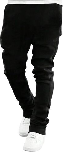 GORGLITTER Men's Letter Graphic Drawstring Waist Pants Slant Pocket Cool Sweatpants in Kuwait