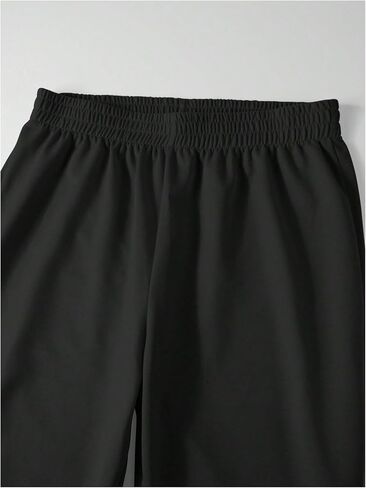 GORGLITTER Men's Letter Graphic Drawstring Waist Pants Slant Pocket Cool Sweatpants in Kuwait