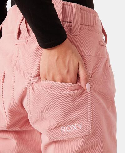 بنطال Roxy النسائي للثلج في الفناء الخلفي - سروال للتزلج والتزحلق على الجليد مقاوم للماء 10K، مقاس مخصص، معزول، مجموعة رمادية، X-Small in Kuwait