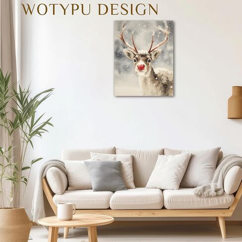 wotypu مضحك الحمام عيد الميلاد سانتا جدار ديكور الفن، عيد الميلاد ديكور الحمام، الفكاهة احتفالية عطلة مؤطرة قماش يطبع ملصق جدار الزينة لمرحاض الحمام، 11x14 in Kuwait