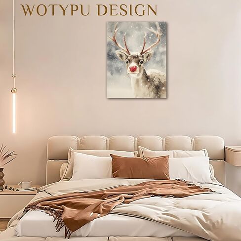 wotypu مضحك الحمام عيد الميلاد سانتا جدار ديكور الفن، عيد الميلاد ديكور الحمام، الفكاهة احتفالية عطلة مؤطرة قماش يطبع ملصق جدار الزينة لمرحاض الحمام، 11x14 in Kuwait