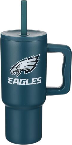 The Memory Company NFL Game Day 24oz Stainless Steel Tumbler - Double-Wall Vacuum Insulated Cup, Team Logo Sports Travel Mug with Lid & Straw, Officially Licensed Merchandise in Saudi Arabia