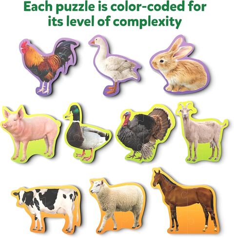 Skillmatics Step by Step Puzzles - 40 Piece Jigsaw & Toddler Puzzles, Montessori Educational Toy for Boys & Girls, Fruits and Vegetables, Travel Friendly, Gifts for Kids Ages 3, 4, 5 and Up in Saudi Arabia