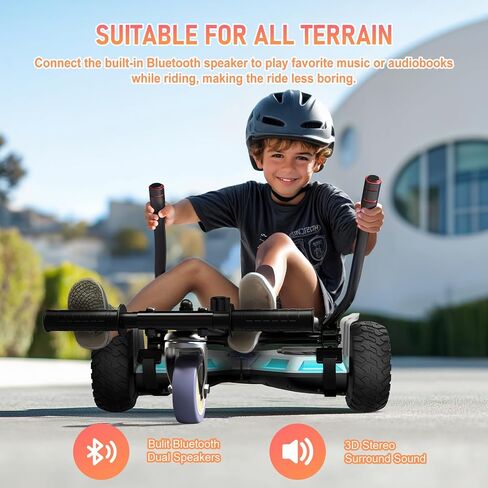 LIEAGLE Scooter With Seat Attachment, 6.5" Scooters Go Kart Combo With Colorful LED Lights & Bluetooth, For Kids Boys Girls Adults All Ages in Saudi Arabia