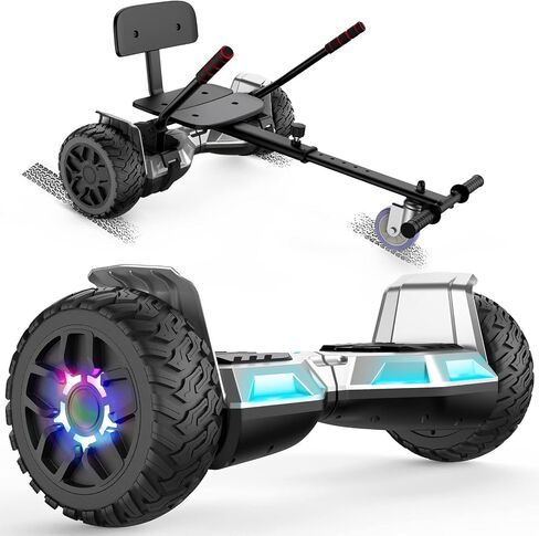 LIEAGLE Scooter With Seat Attachment, 6.5" Scooters Go Kart Combo With Colorful LED Lights & Bluetooth, For Kids Boys Girls Adults All Ages in Saudi Arabia