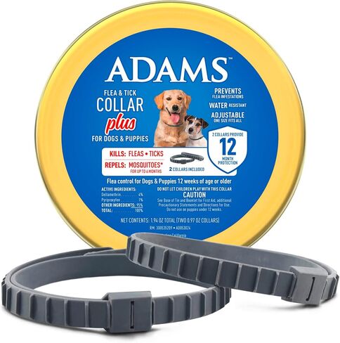 Adams Flea & Trick Twher Plus للكلاب والجزر ، حماية لمدة 6 أشهر ، يتناسب مقاس واحد من جميع الكلاب والجزر ، ويقتل البراغيث والقراد ، ويقوم بصد البعوض لمدة تصل إلى 6 أشهر (باستثناء كاليفورنيا) in Saudi Arabia