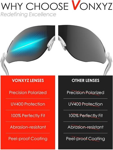 عدسات Vonxyz بديلة لنظارة Ray Ban RB3562 مقاس 59 ملم - خيارات متعددة in Saudi Arabia