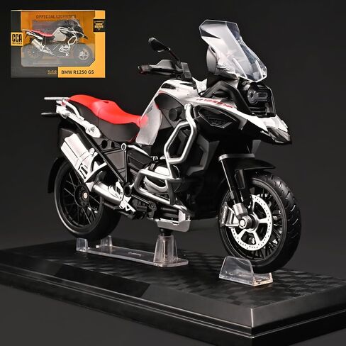 Diecast Motorcycle Model Kit 1/12 Scale R1250 GS Adv Model Motorcycles ، يمكن توجيه العجلة الأمامية للدراجات النارية للأطفال إلى اليسار واليمين ، وألعاب الدراجات النارية للأطفال 3-5 （الأزرق） in Kuwait