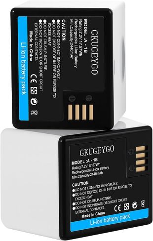 2-Pack A-1 A-1B A-1C Battery for Arlo Pro, Pro 2, Replacement Rechargeable Battery for Arlo Camera VMA4400 VMC4030 VM4230 VMS3230 VM4030 VM4030P in Saudi Arabia