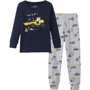 Mikrdoo Baby Boys Pajamas Set 2-Piece Long Sleeve Snug Fit Soft Cotton Sleepwear for Toddler Kids 12Months-7Years in Kuwait