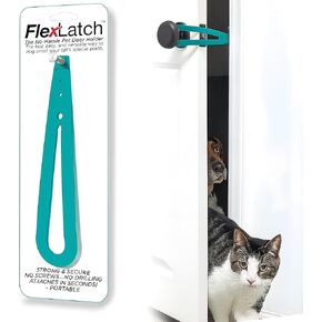 Cat Door Holder Latch - Bright White Cat Door Alternative Installs Fast Flex Latch Strap Let's Cats in and Keeps Dogs Out of Litter & Food. Safe Baby Proof One Piece No Measuring Extra Easy in Saudi Arabia