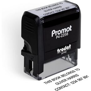 Promot Self Inking Stamp – Custom Text Stamp for Address, Office, or Business Use - Medium in Kuwait