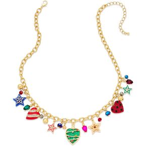 WOWORAMA Christmas Necklace for Women Colorful Christmas Light Necklace Long Christmas Tree Pendant Necklace Cute Christmas Reindeer Necklace Jewelry Xmas Gifts Party Favors in Kuwait