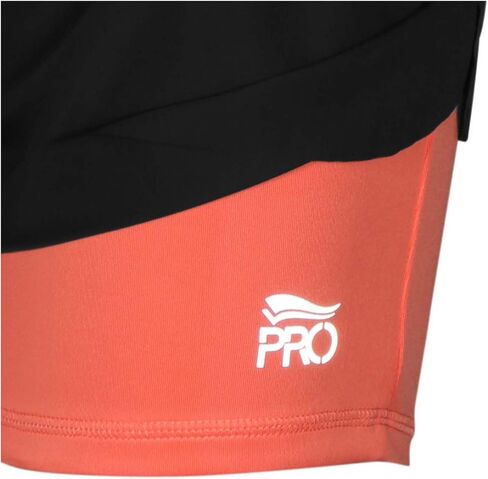 Women's Performance Active Running Shorts-Black/Red-Medium in Saudi Arabia