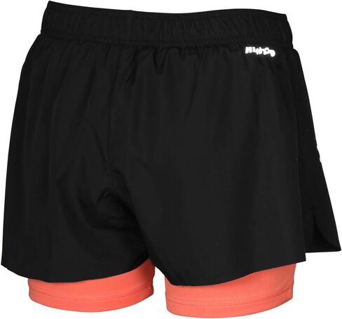 Women's Performance Active Running Shorts-Black/Red-Medium in Saudi Arabia