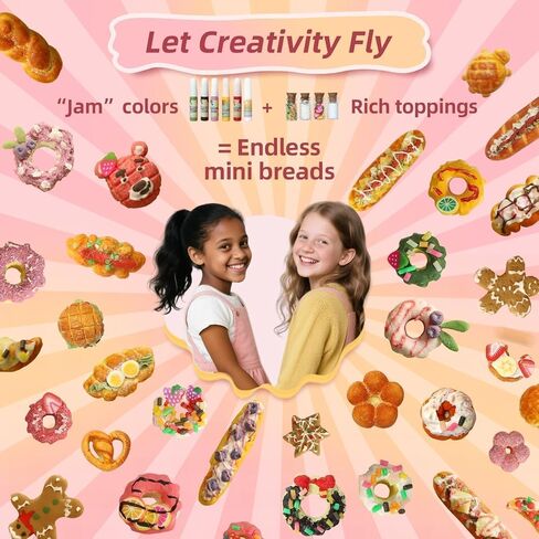 Iland لطيف الحرف اليدوية للمراهقين للنساء الكبار من AIR AIR DRY CLAY ART MINI FOOD ، نمذجة طين الطين من أجل المرح تاريخ Nigh in Kuwait