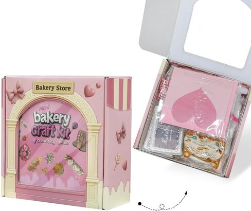 Iland لطيف الحرف اليدوية للمراهقين للنساء الكبار من AIR AIR DRY CLAY ART MINI FOOD ، نمذجة طين الطين من أجل المرح تاريخ Nigh in Kuwait