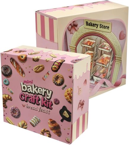 Iland لطيف الحرف اليدوية للمراهقين للنساء الكبار من AIR AIR DRY CLAY ART MINI FOOD ، نمذجة طين الطين من أجل المرح تاريخ Nigh in Kuwait