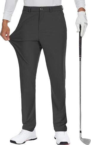JWM Men's Golf Dress Pant Stretch - 30" Work Business Casual Comfy Trousers Slacks Quick Dry Lightweight with 5 Pockets in Kuwait
