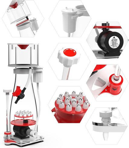 Magtool Aquarium in-Usump DC Protein Skimmer ، مع مضخة DC Pinwheel التي يمكن التحكم فيها لخزان الشعاب المرجانية ما يصل إلى 50 إلى 100 جرام (N100 Plus) in Kuwait